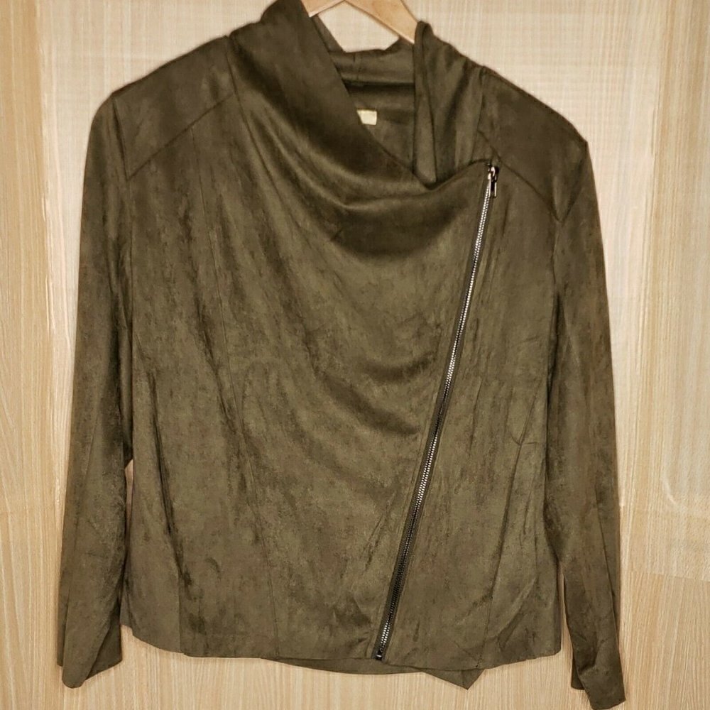 Kori America Green Super Soft suede Feel jacket